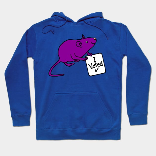 Purple Rat says he Voted Hoodie by ellenhenryart